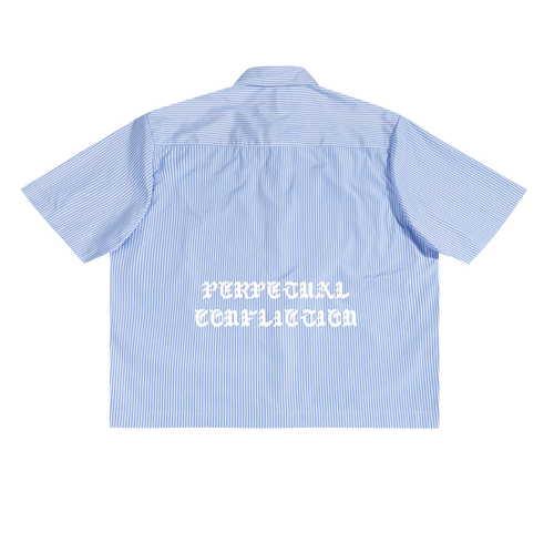 “Business Casual” Oversized Boxy Striped Shirt