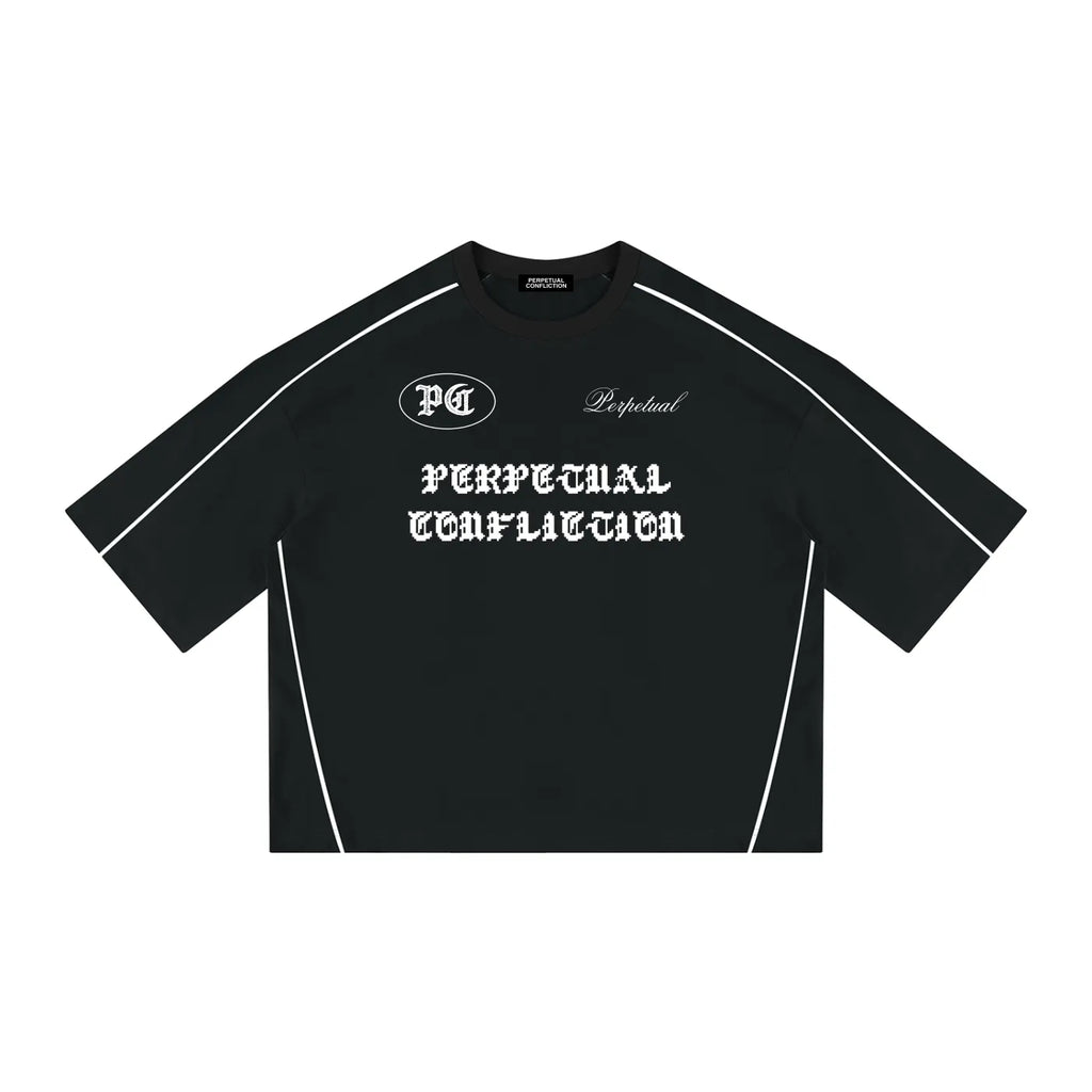 Contrast Piping Boxy Tee