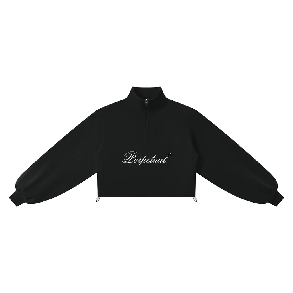 Mock-Neck Quarter-Zip Sweatshirt