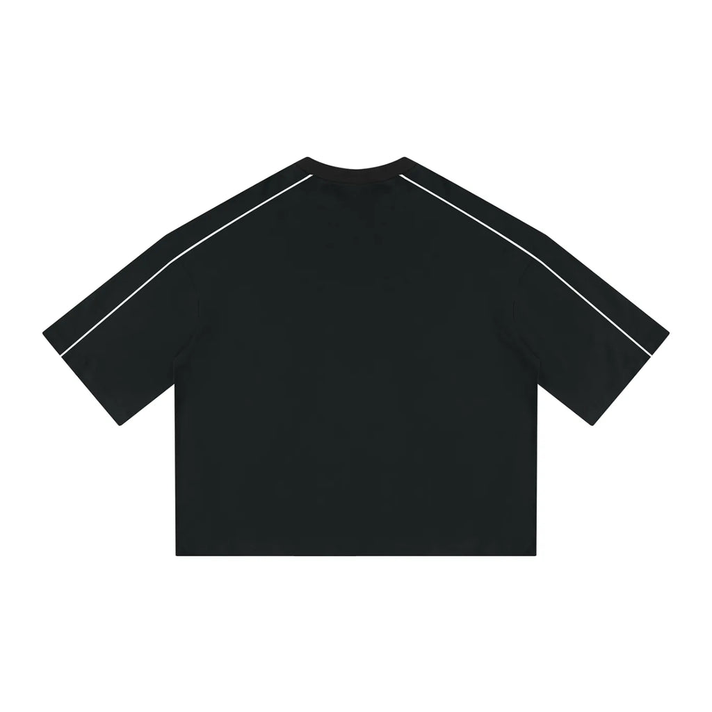 Contrast Piping Boxy Tee
