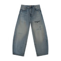 Distressed Barrel Denim