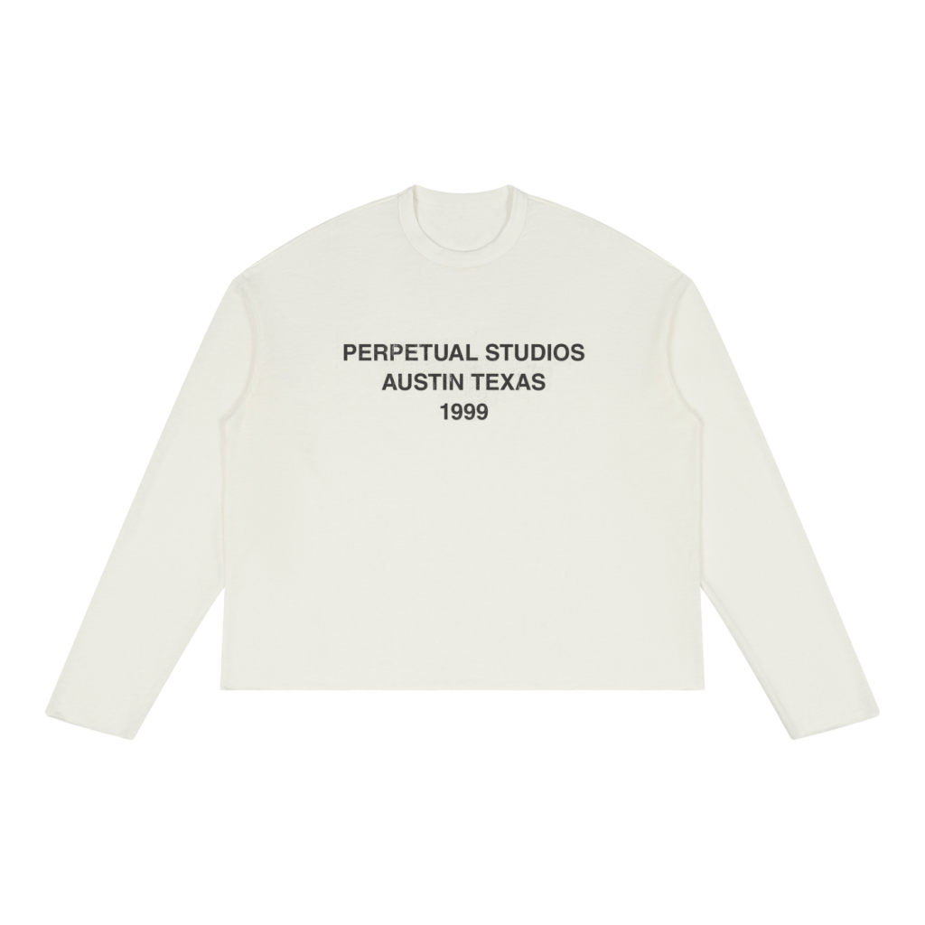 Raw Edge Semi Sheer Long Sleeve Tee