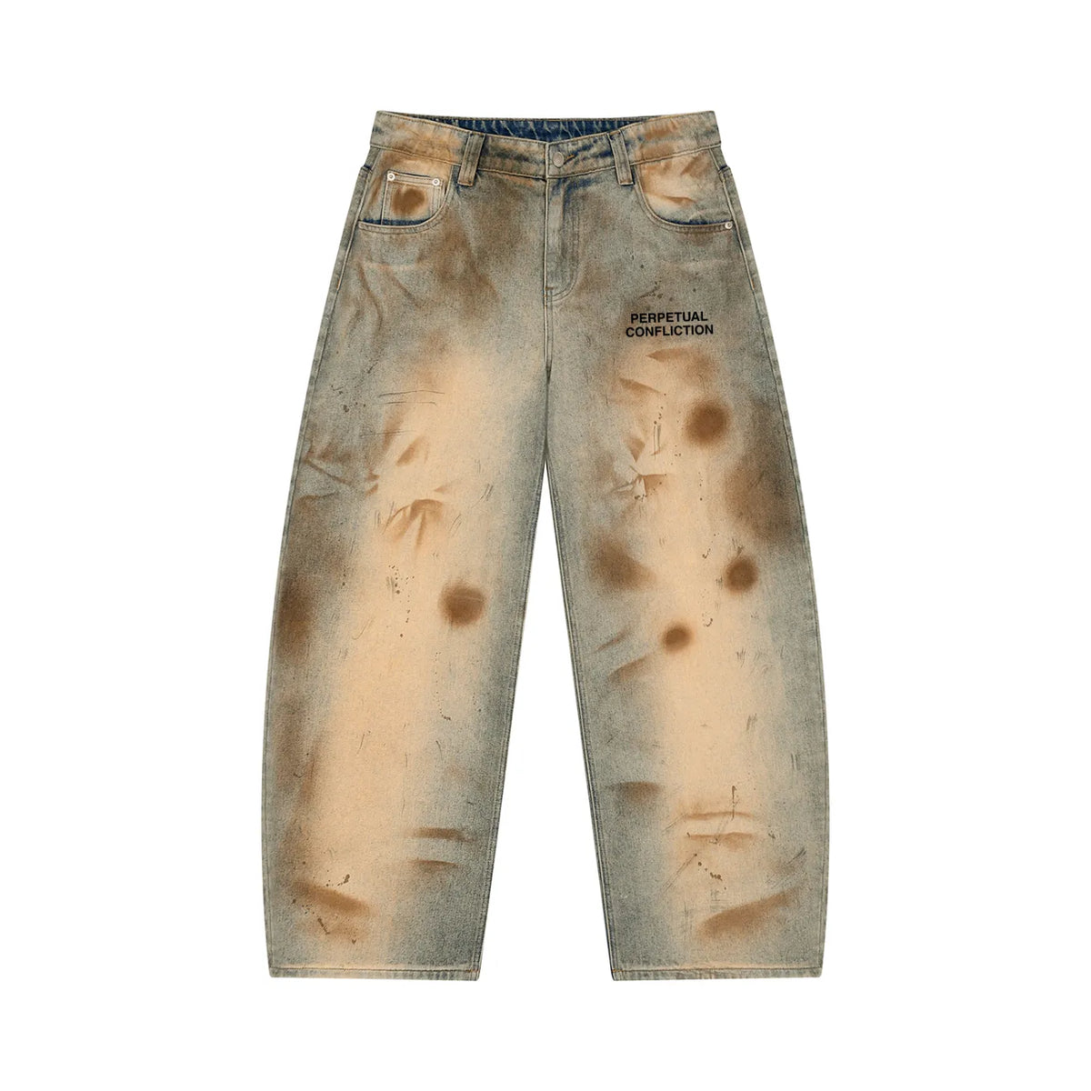Vintage Wash Barrel Leg Jeans