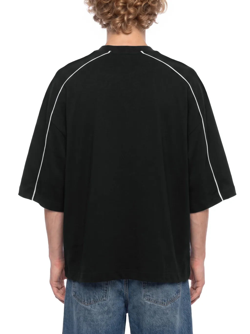 Contrast Piping Boxy Tee
